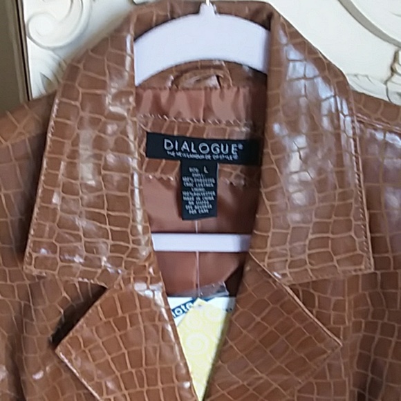 Leather embossed jkt NWT - Picture 2 of 7